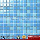 IMARK China Manufacturing Light Blue Color Porcelain Mosaic Tile For Swimming Pool Wall Decoration