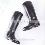 Clear Solid Color Black Women Rubber Rain Boots With Back Zipper thumbnail-1