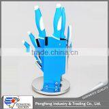 Stainless Steel Knife Set With Colorful PP+TPR Handle