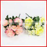 Newest Decorative Artificial Table Flowers/artificial Rose Flower Bouquet