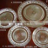 Party Use Embossed Glass Plat for Fruit thumbnail-1