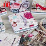 Factory Price Leather/pu Pocket Cosmetic Mirror /leather Round Shape Cosmetic Mirror