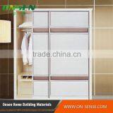 High Demand Import Products Three Door Steel Wenge Sliding Door Wardrobe thumbnail-5