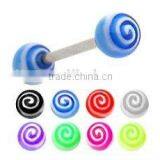 Acrylic Lollipop Tongue Rings Tongue Barbell Body Piercing Jewelry thumbnail-1