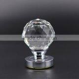 Zinc Clear Chrome Finish Door Hardware Glass Knobs
