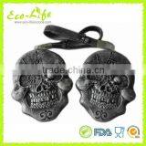 Halloween Cool Man Skull Design Retro Look Silicone Coin Pouch Purse Wallet With Zipper thumbnail-3