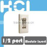Blank 1-Port/ 2-Port Modular Inserts