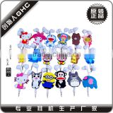 retractable cartoon earphone for kids with super bass sound quality free samples offered