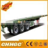 Factory 40ft Flatbed Platform Container Carrier Semi Trailer Link With Howo Truck Head / Prime Mover for Sale thumbnail-3