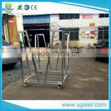 Aluminum Folding Crowd Control Event Mesh Fence Barrier Trolley