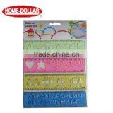 4pcs Simple Mini Plastic Ruler Set for School and Students