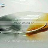 Cobalt Blue Glass Wall Decorative Hanging Plates;home Decor Wavy Style;artificial Flowers Plate for Easter Tree Decoration thumbnail-1