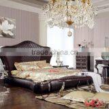 2015 New High-end Bedroom Furniture French Style Luxury Leather Bed YC108 thumbnail-1