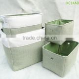 set of 4 cloth storage basket and laundry with trim