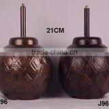 Parallelogram Patterns Brass Lamps With Patina Finish thumbnail-1