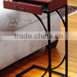 RH-4661 Metal and MDF wooden end table or Sofa Side Table with Drawer