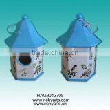 Factory Dirct Garden Item Ceramic Bird House thumbnail-1