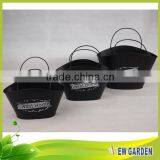 Home Decoration Black and Sliver Bag Shape Flower Pot for Balcony thumbnail-2