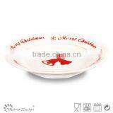 stoneware soup plate Christmas design