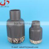 BSCI Audit Factory Price NEW Design Wood Grain Modern Ceramic Vase thumbnail-4