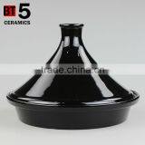 10" Black Color Custom Large Ceramic Tagine thumbnail-3