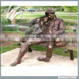 Garden Art Decoration Boy and Girl Bronze Sculptures thumbnail-1