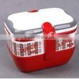 Portable Two Layers Rectangular Lunch Box With Lock thumbnail-2