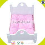 Wholesale Beautiful Toddler Wooden Doll Bed Toy Pink Best Selling Wooden Doll Bed Toy W06E010 thumbnail-6