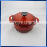 Round cast iron enamelware cookware