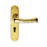 Polished Brass Lock Door Handle thumbnail-1