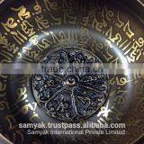 High Quality Buddhist 8 Good Luck Symbols Crafted Handmade Tibetan Singing Bowl thumbnail-3