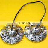 Best-selling Handmade in Nepal Meditation Tibetan 8 Auspicious Symbol Tingsha Cymbals thumbnail-2
