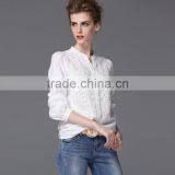 Embroidery Saree Blouses for Women Dressy White Blouses thumbnail-2