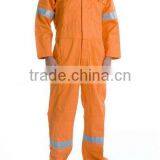 Mens Button-front Beige 5CM Hi-vis Safety Work Shirt thumbnail-3