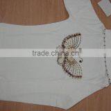 Ladies Long Sleeve Turtleneck T-shirts, Fashionable Hand Application Cute Design thumbnail-1