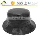 Unisex PU Holes Faux Leather Mesh Bucket Hat Boonie Hiking Fishing Outdoor Caps thumbnail-4