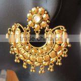 Dangler Gold Tone RAMLEELA Dangler POLKI EARRINGS thumbnail-1