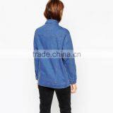 Washed Blue Loose Bulk Wholesale Jacket for Women Casual Wear thumbnail-2