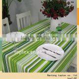 100% Cotton Stripes Fabric Water Proof Table Cloth thumbnail-1