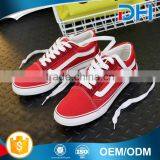 Black and White Lace-up Casual Canvas Shoes for Men