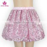 Bloomer Shorts Pom Pom Kids Short Skirts, Pink Sequin Baby Girls Summer Trousers Cheap for Sale thumbnail-1