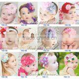 New Fashion Baby Girls Headband Chiffon Flower Headband Baby Girls Elastic Band With Flowers Headband Girls Hair Accessries thumbnail-1
