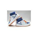 Comfortable Shoes For Women Jordan 1 Retro Yellow Blue Whie thumbnail-2