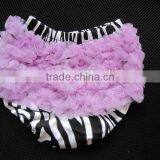 Zebra Printed Posh Zebra Bloomer With Chiffon Ruffles Baby Diaper Cover For Kids thumbnail-1