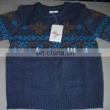 Knitted Pattern Fashion Kids Pullover Blue Sweater With Warm thumbnail-1