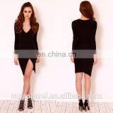 Wholesale slinky wrap over dress lady adults club dress plus size women bodycon dress