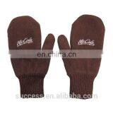 promotional acrylic knitted glove(knitted mitten)