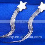 Custom Star Gold Stud Earrings for Women Latest Design Long Tassel Earring thumbnail-6