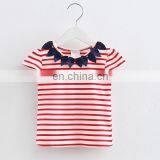 Fashion cotton kids clothing short sleeve girls boutique apparel ruffle baby clothes