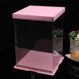 High Quality Custom Made Transparent Pet Plastic Square Cake Box thumbnail-2